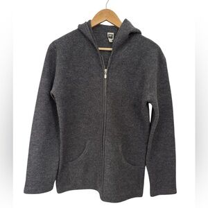 Smart Set Merino Wool Zip Hoodie | Charcoal Grey | Normcore Minimal